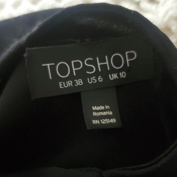 Topshop Black Wrap Sleeveless Dress - Picture 8 of 8